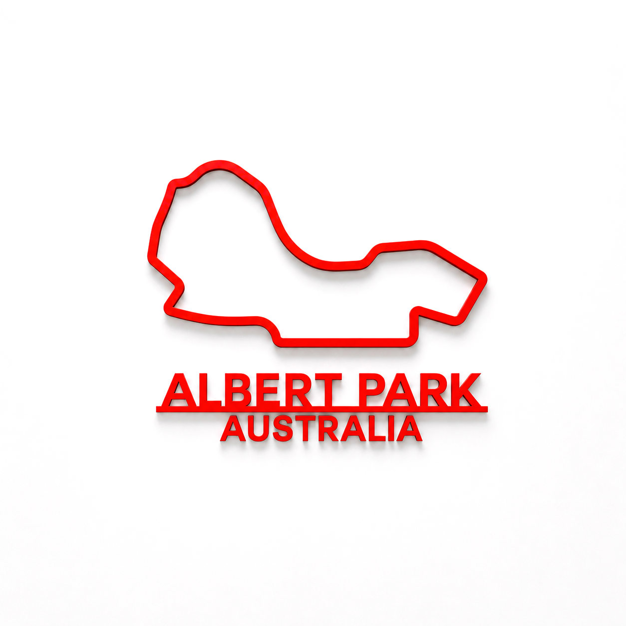 Albert Park 3D Printed Racing Circuit Wall Art – Individual Track - Australia - Image 3