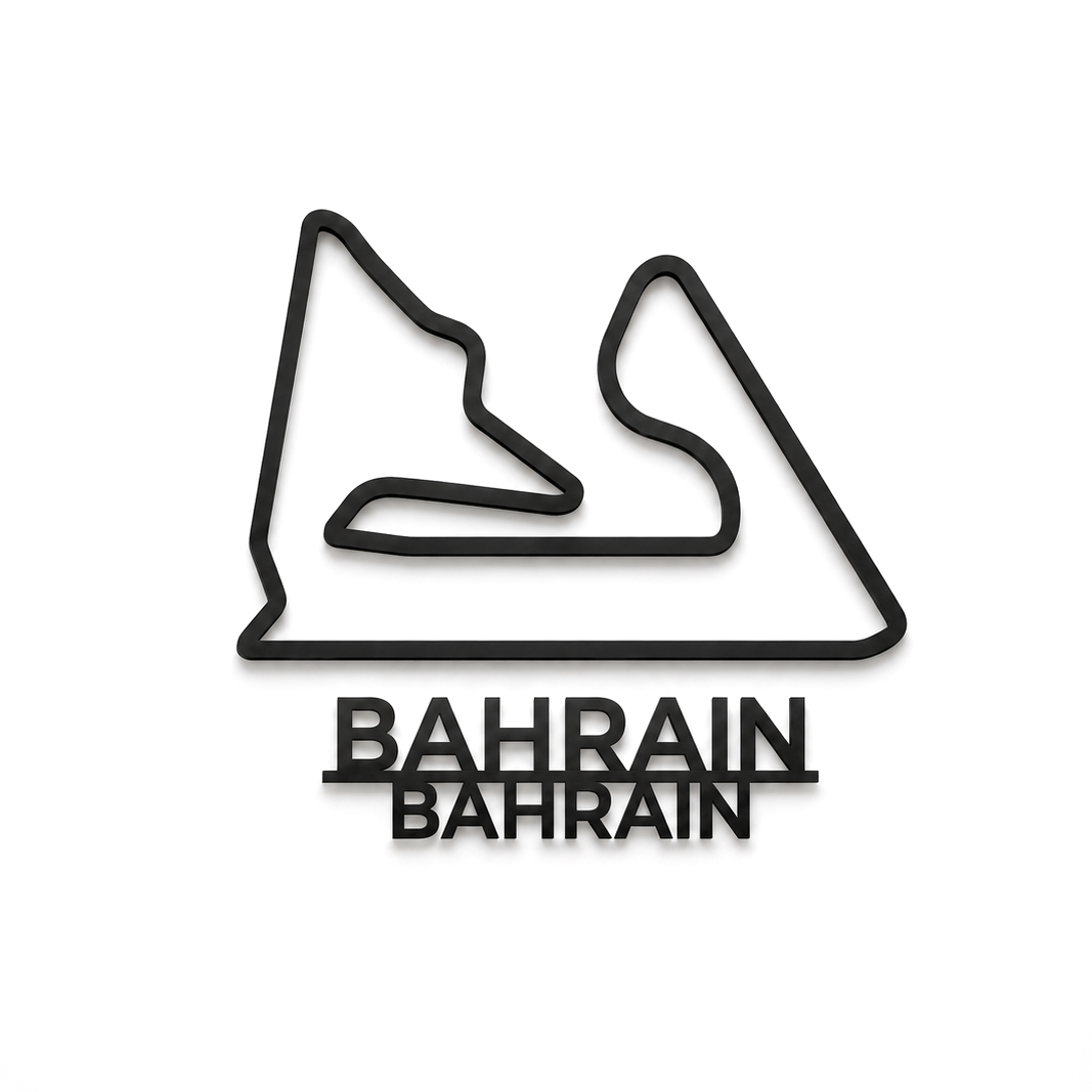 Bahrain 3D Printed Racing Circuit Wall Art – Individual Track