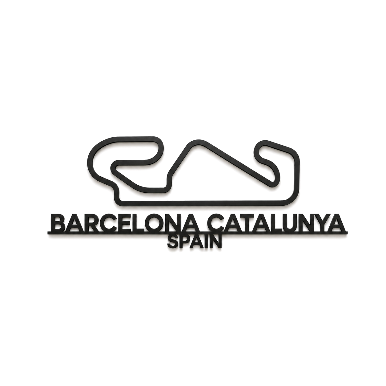 Barcelona Catalunya 3D Printed Racing Circuit Wall Art – Individual Track - Spain