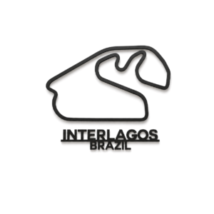 Interlagos 3D Printed Racing Circuit Wall Art – Individual Track - Brasil