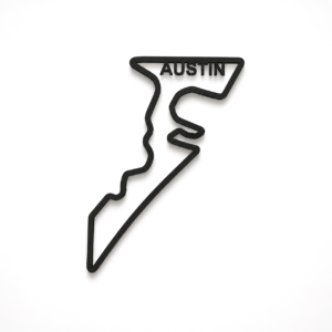 Austin 3D Race Circuit With Integrated Name Wall Art – Individual Track - USA