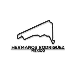 Hermanos Rodriguez 3D Printed Racing Circuit Wall Art – Individual Track - Mexico
