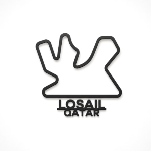 Losail 3D Printed Racing Circuit Wall Art – Individual Track - Qatar