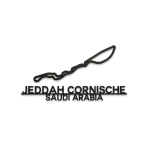 Jeddah Cornische 3D Printed Racing Circuit Wall Art – Individual Track - Saudi Arabia