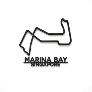 Marina Bay 3D Printed Racing Circuit Wall Art – Individual Track - Singapore